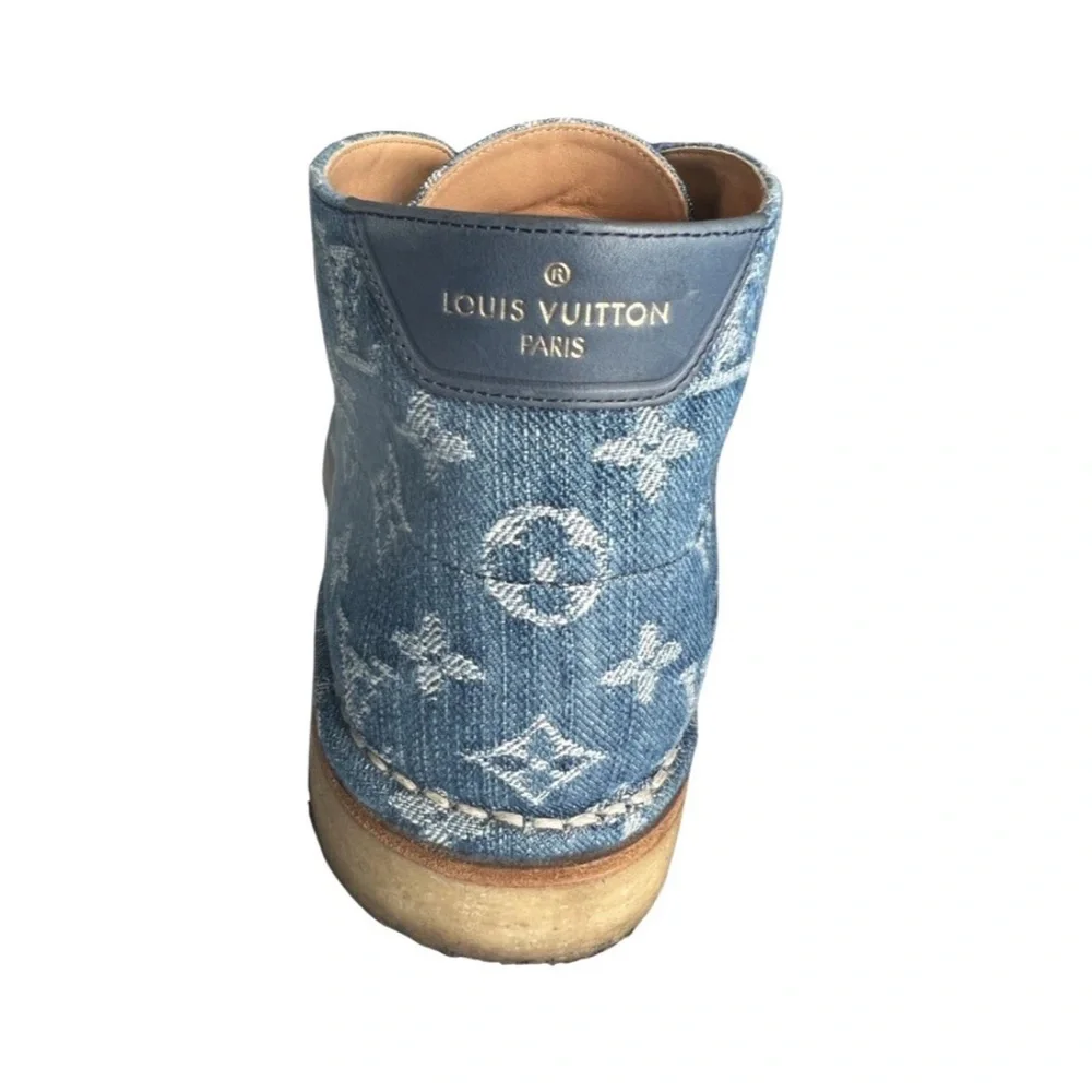 LOUIS VUITTON MONOGRAM DENIM DERBY BOOTS - Picture 5 of 12